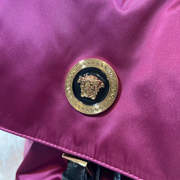 Versace Burgundy Nylon Backpack - Picture 5 of 10